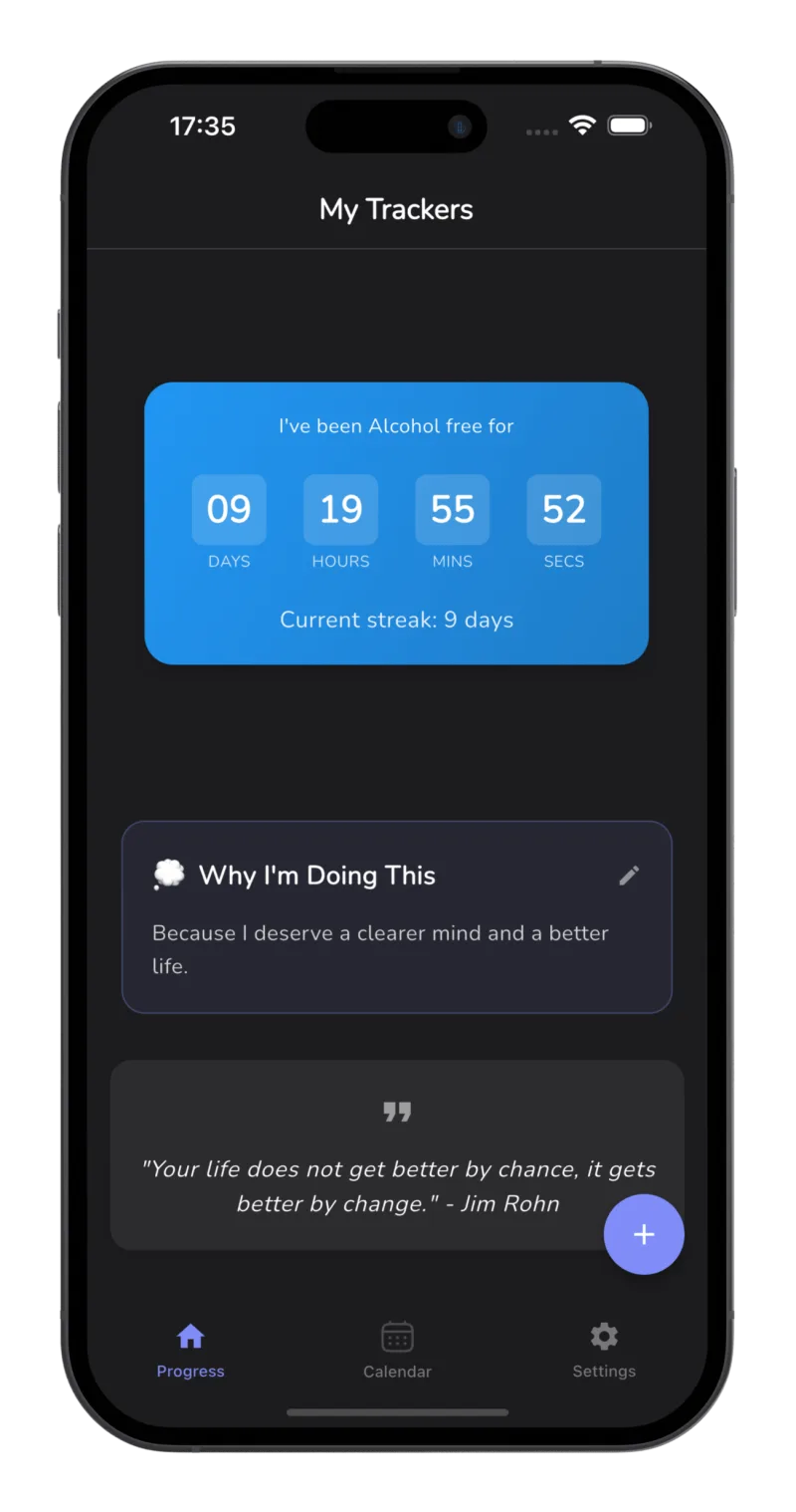 SobrMate daily tracking feature