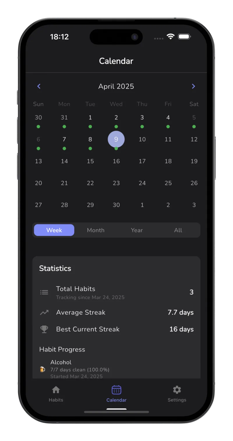 SobrMate savings tracker