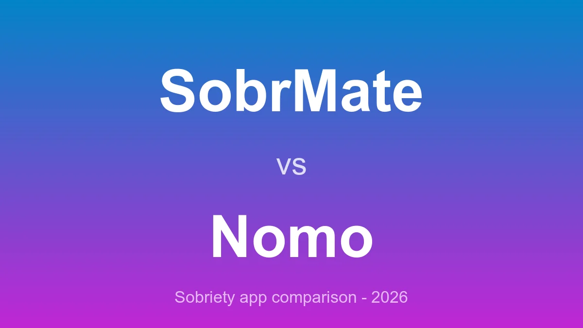 SobrMate versus Nomo free sobriety app comparison for 2026